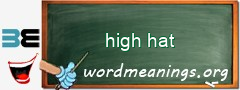 WordMeaning blackboard for high hat